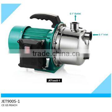 Inox 900W garden jet water pump with big flow, iron housing, stainless steel head