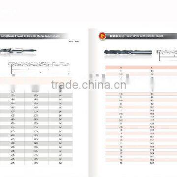 Longthened Twist Drills With Morse Taper Shank