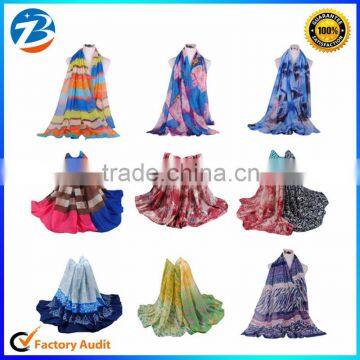 Hot Sale High Quality Floral Printed Warm Women's Pashmina Scarves For Dyeing