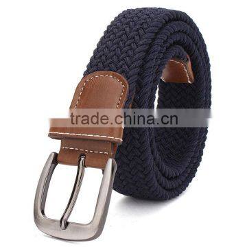 2014Fashion Braided Belt with leather belt enders