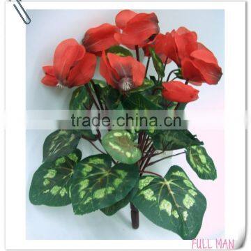 High Quality H29cm Red Fake Garden Flowers Artificial Cyclamen