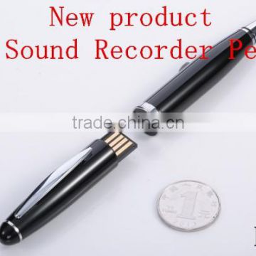 2015 new products low price black digital audio 8GB sound recorder pen