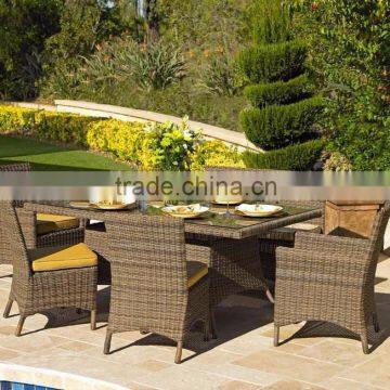 Poly rattan dining set wicker outdoor furniture