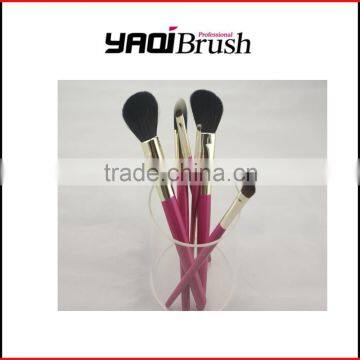 basic pink makeup brush set