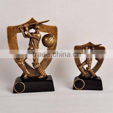 Decorative polyresin cricket trophy