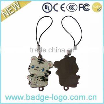 Lovely Tiger Hanging Zinc Alloy Mobile Phone Accessories