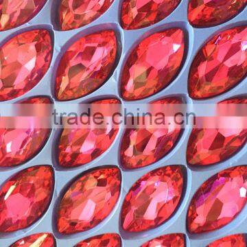 Star Light Wholesale Perfect Shining 17x32mm Marquise Shaped Stone For Luxury Decoration Loose Pointback Gemstone