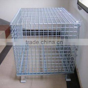 Stackable And Foldable Wire Mesh Container