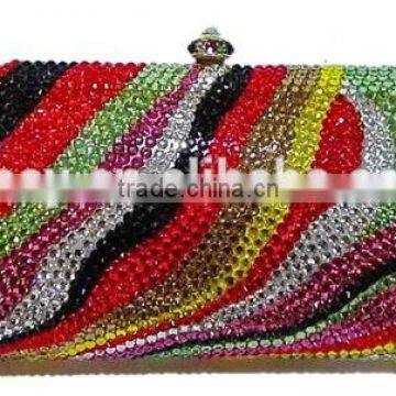 CB0132-14 2016 new design hot sale elegant and luxury Rhinestones African Handbag for wedding/party