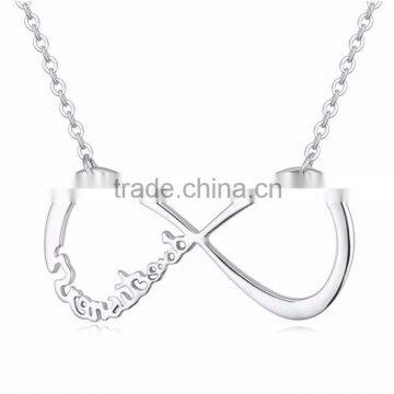 Wholesale new design fashion pendant necklace Infinity necklace