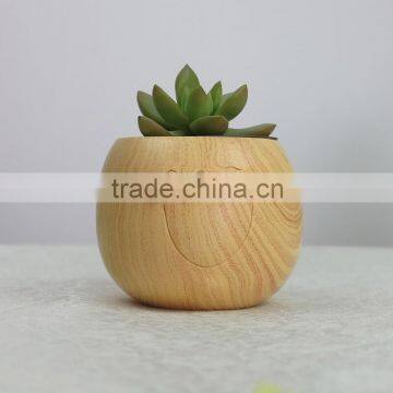 Fashion Design Wooden Grain Resin Decorative Animal Flower Pot Hanger