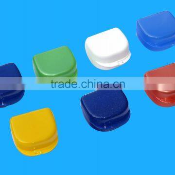 colorful plastic denture box