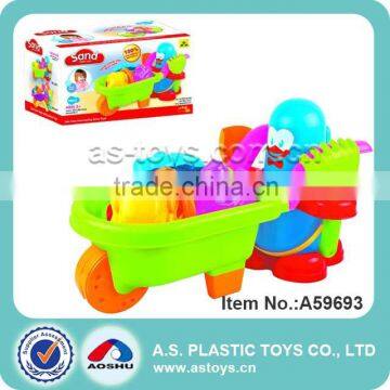 Lovely penguin kids toy beach wheelbarrow and bucket comb