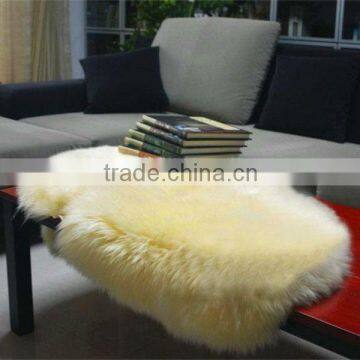 High Quality 100% Real wool sheared sheep skin animal fur rugs/blanket in 110*60cm