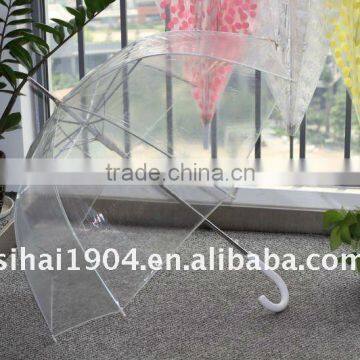 Straight PVC clear/ transparent dome umbrella