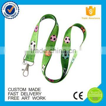 Promotional football souvenir sublimation printed custom sports lanyard