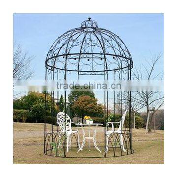 Outdoor decorative wrought iron gazebo