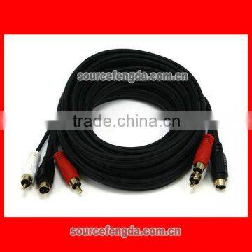 Hot Sale S-Video Cable Min 4pin to RCA Male photo-6