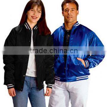 custom satin baseball jackets / custom satin varsity jackets / custom satin letterman jackets