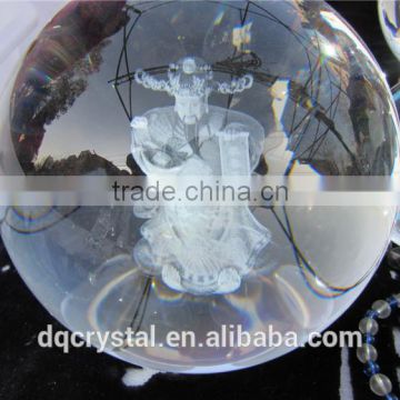 3D laser good clear beautiful crystal ball picture inside