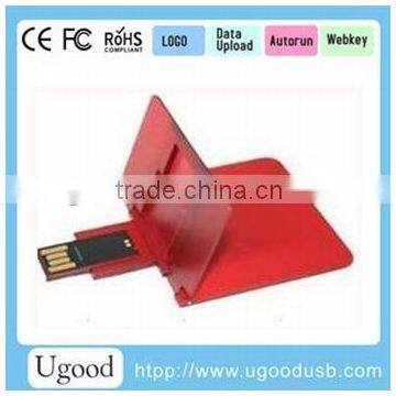 Alibaba hot item credit card pendrive with customized logo, wholesale cheap slim size USB storage, fast speed USB 2.0 pendrive