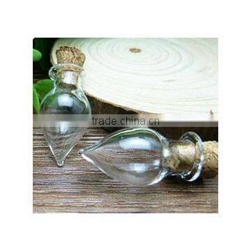 Small glass bottles With Loops Screws Necklaces glass vials