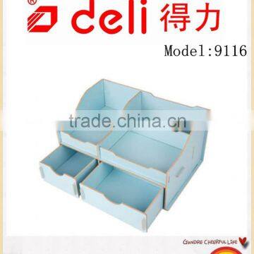 Deli Korean Wooden Pen Case DIY Storage Box Wood Model 9116 photo-3