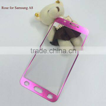 WHOLESALE Colorful Electroplate Tempered Glass Screen Guard for Samsung A8 High Quality Screen Protector Tempered Glass Film