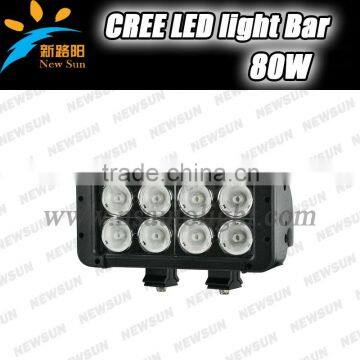 new design 80W Double Row C ree Led Work light 7.8 inch Work Light Bar Offroad LED Light Bar With Spot/flood/Comb Beam