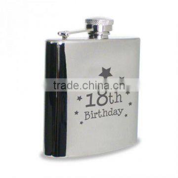 18th Birthday Hip Flask For Gift Set For girls and boys