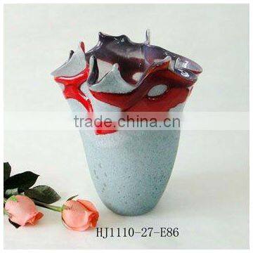 Volcano Decorative Colored Glass Vase