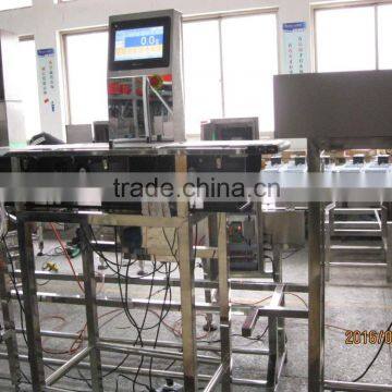 check weigher with 3-12 sorting stages for chicken, fish, etc.