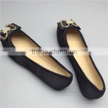 2016 Stylish Flats Shoes China Women Pump Shoes With Heart Rhinestone and Bow photo-3