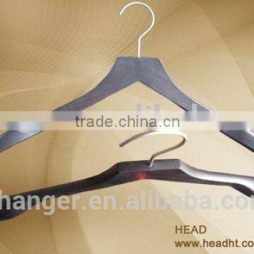 The HEAD Square Top Basic Antique Walnut Wooden Jacket/coat Hanger With Anti Slip Shoulder Insert, 16" or 18" for Display photo-2