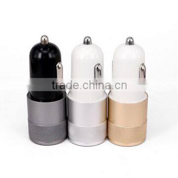 China manufacture 3.1A dual USB car charger with bullet shape usb cigarette car charger, car usb charger