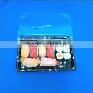 OPS Disposable Plastic eco-friendly sushi tray lids for sushi plates, sushi containers with covers