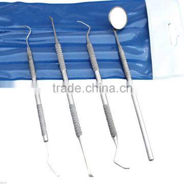 Dental Tartar Calculus Plaque Remover, Dental Mirror & Scalers 4 Piece Set