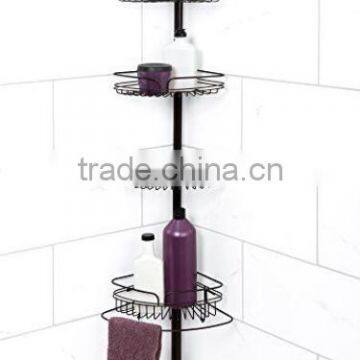 Adjustable Tub and Shower Tension Pole bathroom rack