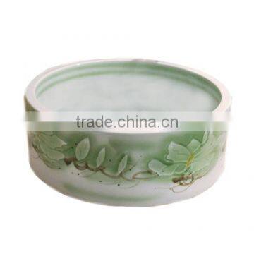 Green Lotus Decorative Ceramic Wash Basin