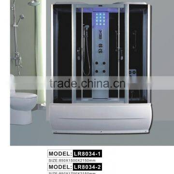 big rectangle hydromassage complete steam shower cabin room