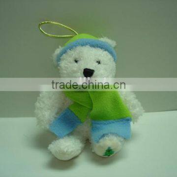 5 inch Plush Snow bear with scarf