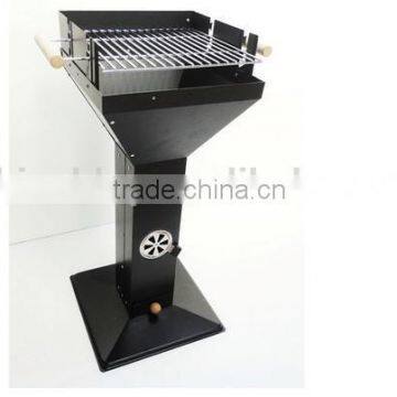 Black painting Square Pedestal Standing Bbq Grills KY3838