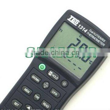 Digital K/J Thermometer TES-1314(Dual Input Display) 1pc