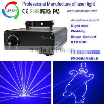 single blue 1W Animation laser light Disco useable