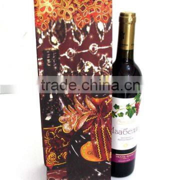 luxury hotstamp wine bottle bag