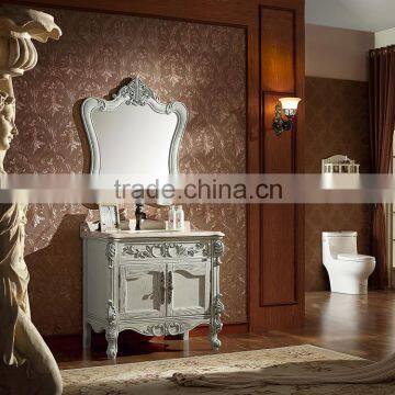 WTS16033 Classic Luxury 39 Inch Mirror Type White Solid Wood Bathroom Cabinet Vanity Free Sample photo-6