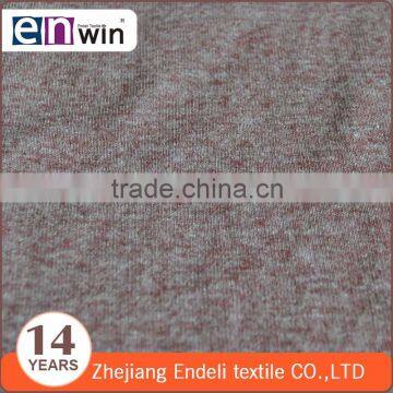 Dark Red Cotton Polyester Rib Jersey Knit Shirting Fabric for Wholesale