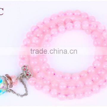 Wholesale Fashion Lady Genuine Stone Beaded Essential Oil Wrap Bracelet