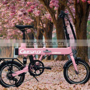 Color number changed electric foldable bike two battery