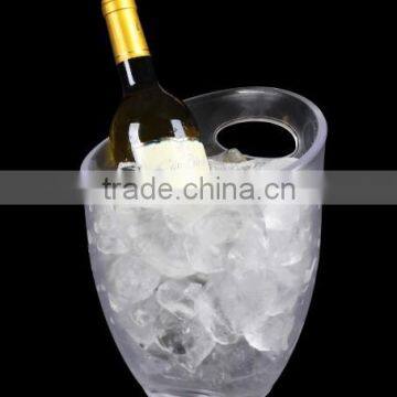 2014 Hot Custome Clear Plastic Wine Ice Buckets Wholesale for beer promotion